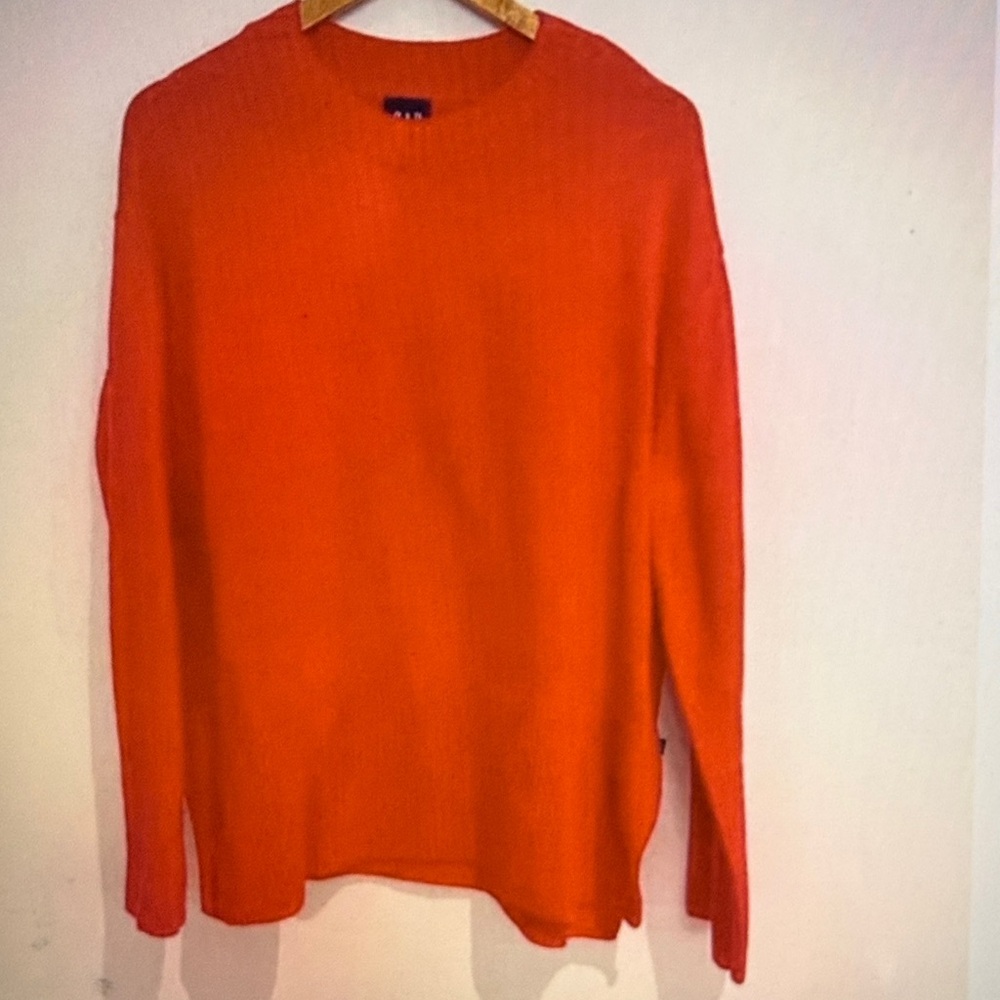 GAP Woman Pink 100% Cotton Long Sleeve Pullover Sweater Size XL
